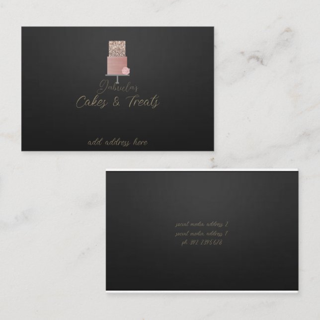 Custom bakery business card  (Front/Back)