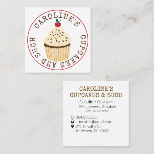 Custom Bakery Business Card 2