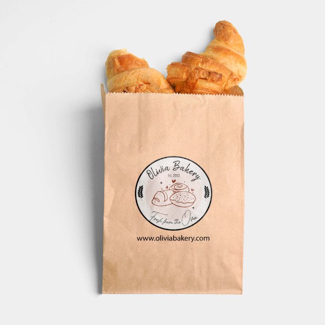 Custom Bakery Business Home Startup Classic Round Sticker (Creator Uploaded)