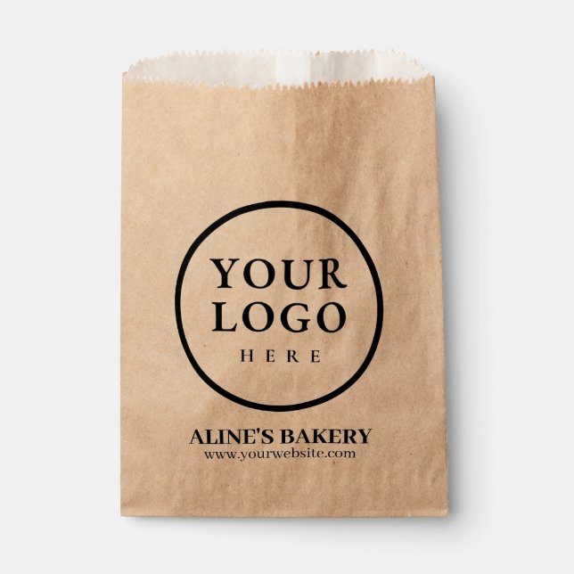Custom Bakery Business Logo Paper Bags (Front)