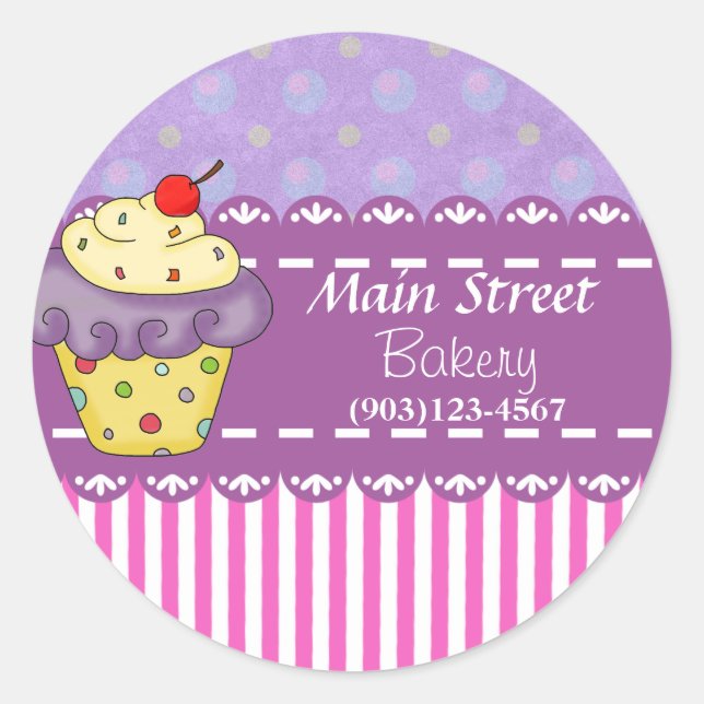 Custom Bakery Business Stickers (Front)