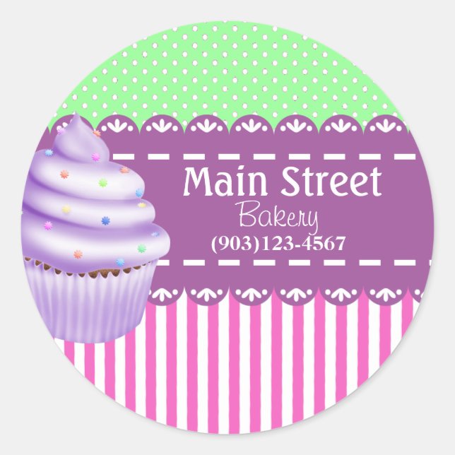 Custom Bakery Business Stickers (Front)