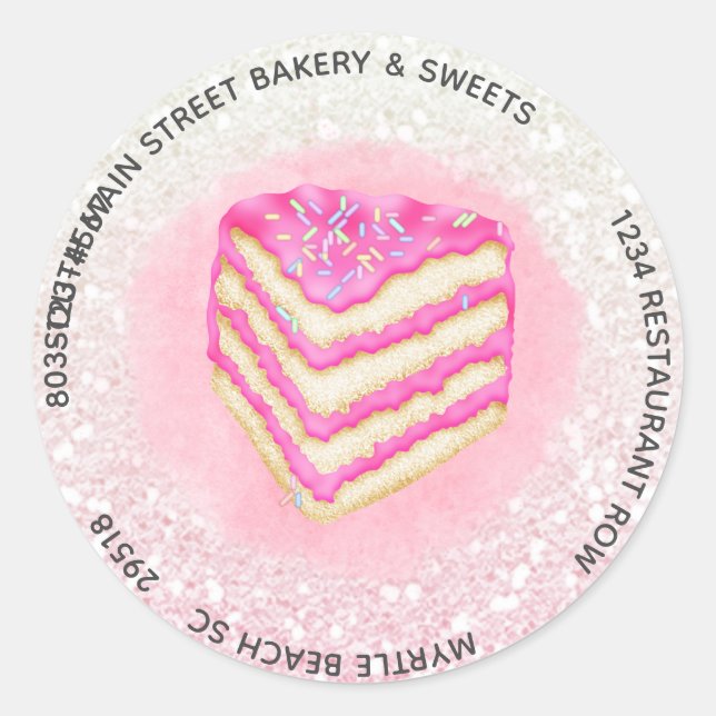 Custom Bakery Business Stickers (Front)