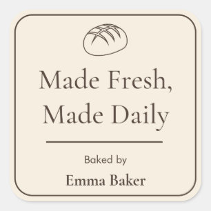 Custom Bakery Fresh Baked Goods Product Label