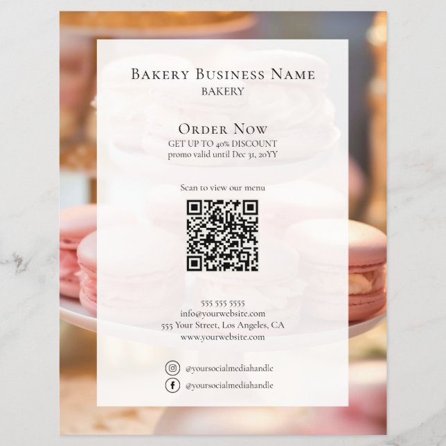 Custom Bakery Promotional Discount Flyer (Front)