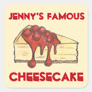 Custom Baking Baked By Famous Cheesecake Stickers