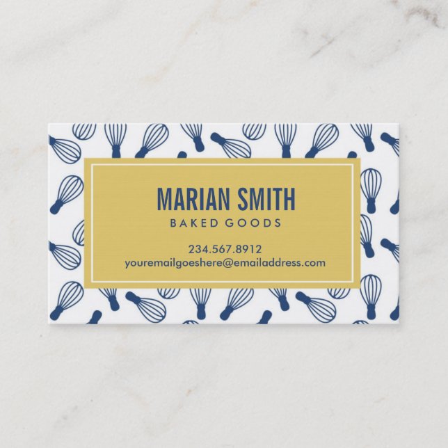 Custom Baking Business Card (Front)
