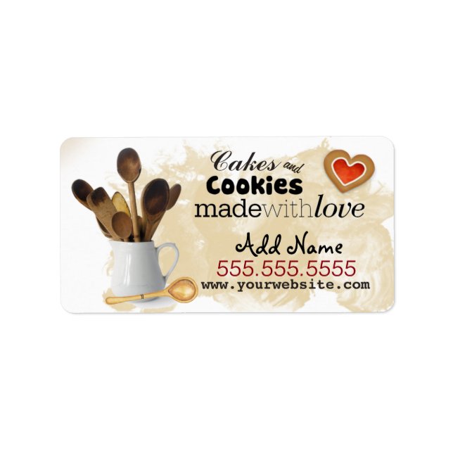 Custom Baking Business Labels (Front)