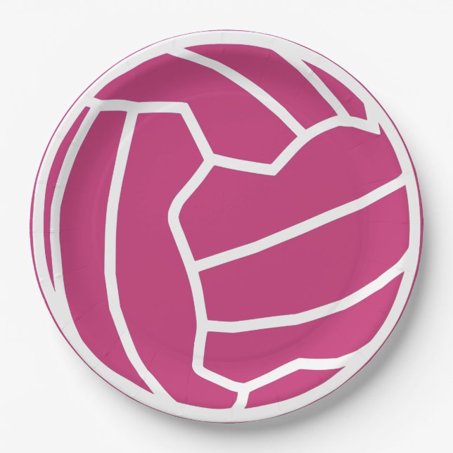 Custom Ball Design Netball Themed Party Paper Plate (Front)