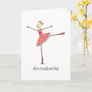 Custom Ballerina Birthday Card