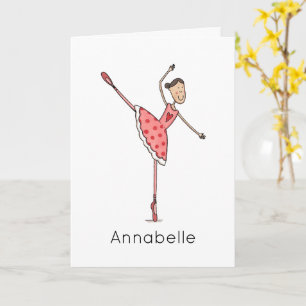 Custom Ballerina Birthday Card