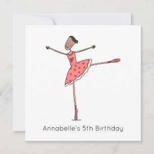 Custom Ballerina Birthday Invitation