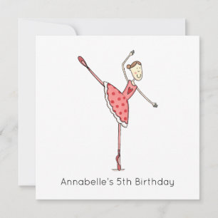 Custom Ballerina Birthday Invitation
