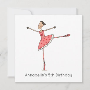 Custom Ballerina Birthday Invitation