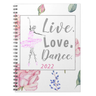 Custom Ballerina | Rose Watercolor Border Notebook