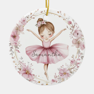 Custom Ballet Dancer Ceramic Tree Decoration