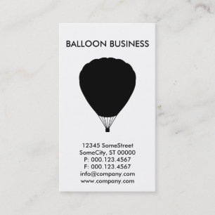 custom ballooning business card