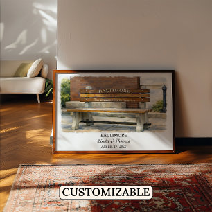 Custom Baltimore Wall Art, Maryland Poster