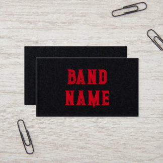 Custom Band Merch Business Card