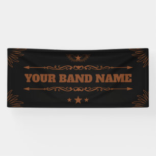 Custom Band Merch Country Western Music Rock Gig Banner