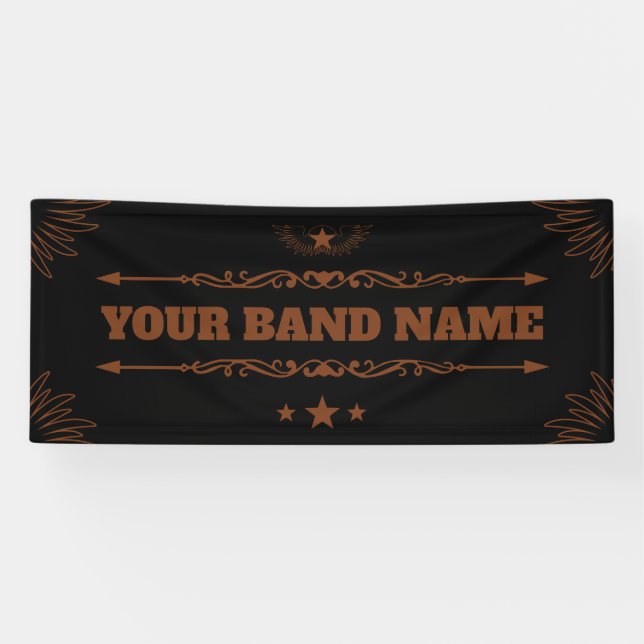 Custom Band Merch Country Western Music Rock Gig   Banner (Horizontal)