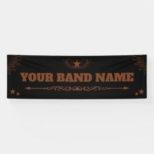 Custom Band Merch Country Western Music Rock Gig Banner