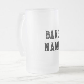 Custom Band Merch Frosted Glass Beer Mug