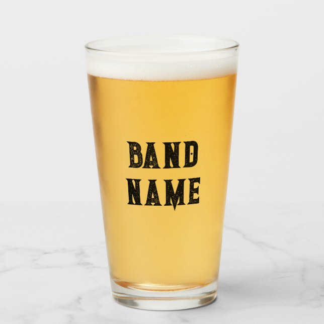Custom Band Merch Glass (Front Filled)