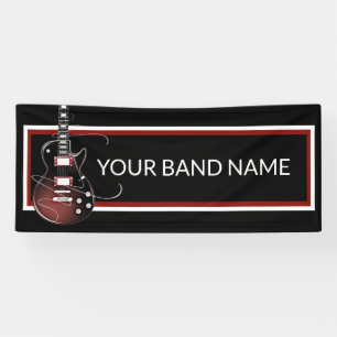 Custom Band Merch Guitar Rock Music Concert Gig Banner