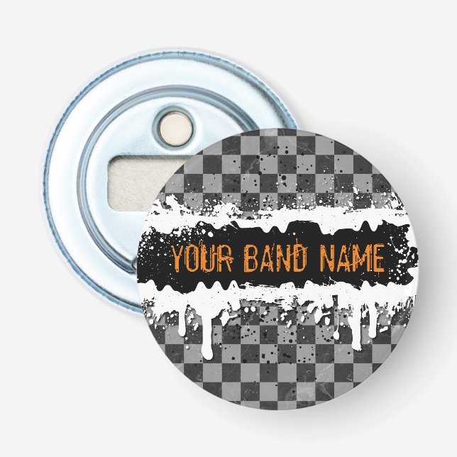 Custom Band Merch Punk Rock Music Musician Swag Bottle Opener (Front)