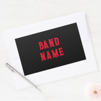 Custom Band Merch Rectangular Sticker