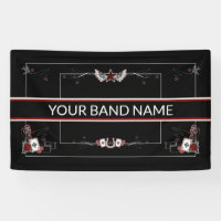 Custom Band Merch Rockabilly Music Tattoo Banner 