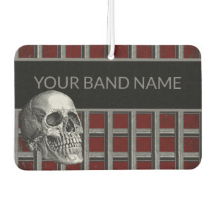 Custom Band Merch Rocker Skull Rock & Roll Music Car Air Freshener
