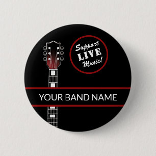Custom Band Merch Support Live Music Guitar Pin