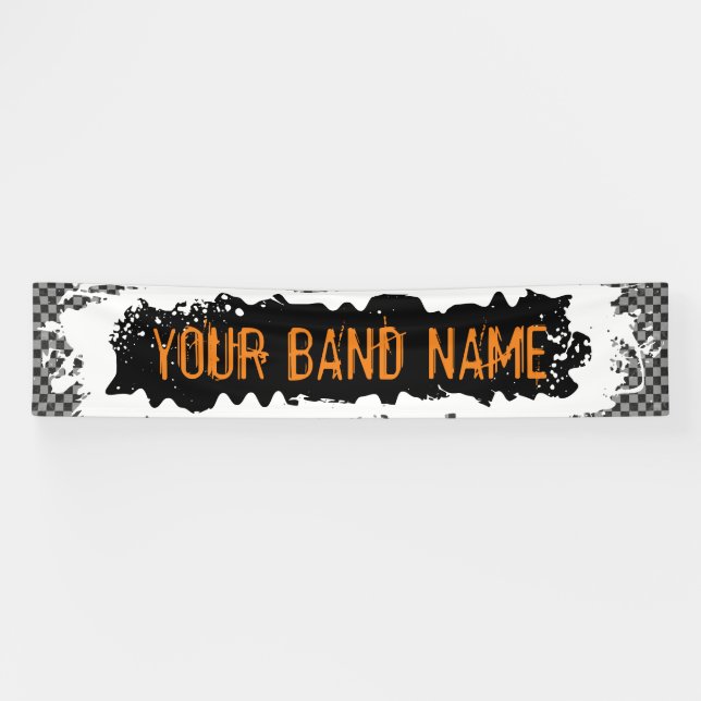 Custom Band Name Merch Rock Show Punk Gig Festival Banner (Horizontal)