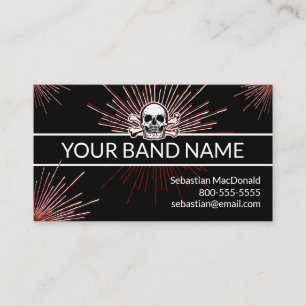 Custom Band Name Rock & Roll Guitar Musician Music Business Card