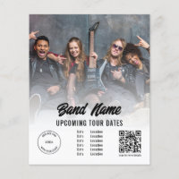 Custom Band Photo Logo QR Code Gigs Tour Dates