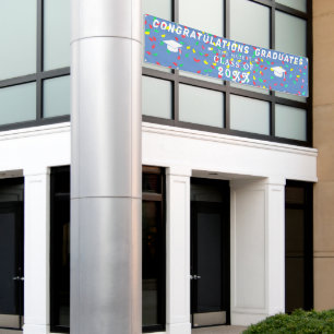 Custom Banner For Graduates, Hip Graduation Party