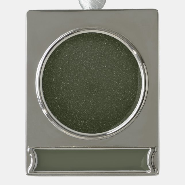 Custom Banner Ornament – Noise & Matte Moss (Front)