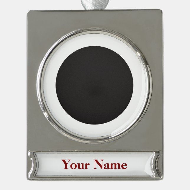 Custom Banner Ornament - Silver Plated (Front)