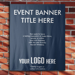 Custom Banner Sign Simple Business Logo Signage Tapestry