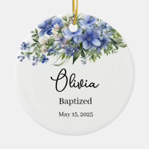 Custom Baptism Ceramic Tree Decoration