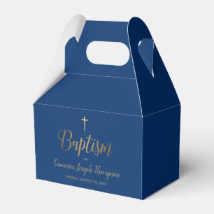 Custom baptism Dark Blue baby boy Favour Box