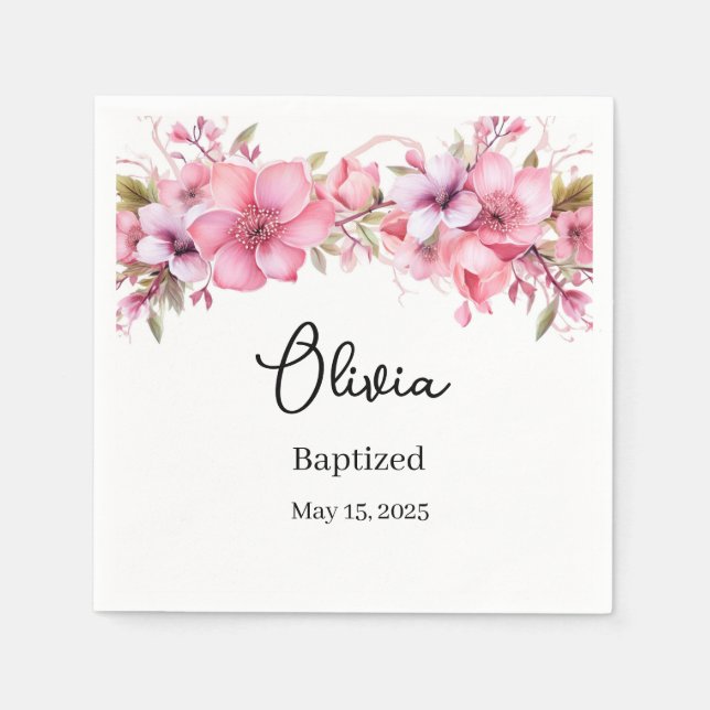 Custom Baptism  Napkin (Front)