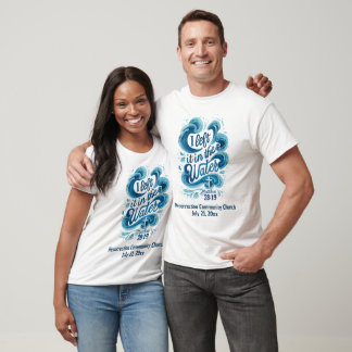 Custom Baptism Shirts for Women Men: In the Water