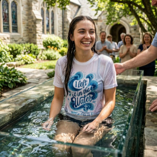 Custom Baptism Shirts for Women Men: In the Water