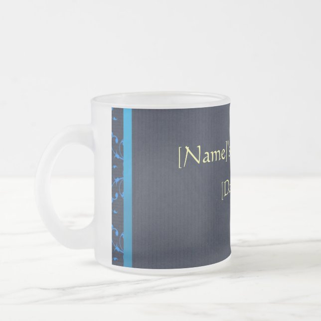 Custom Bar Mitzvah Frosted Glass Mug Favours (Left)