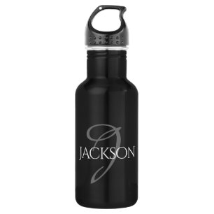Custom Bar Simple Classic Monogram Initial Name 532 Ml Water Bottle