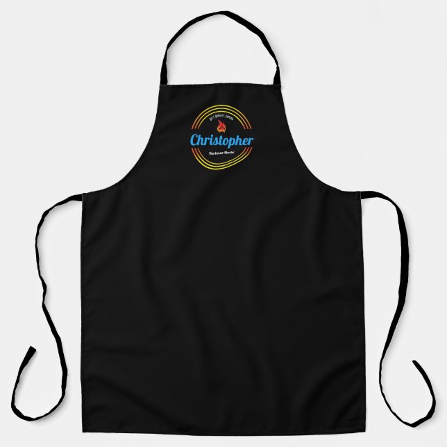Custom Barbecue BBQ Monogram Name Apron (Front)
