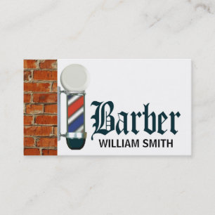 Custom Barber Shop Pole Business Card